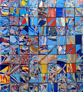 composition of 90 small abstract paintings